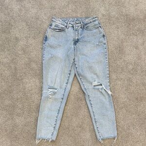 Old Navy Curvy OG Straight Cropped Distressed Jeans Size 6